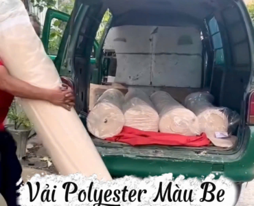 Điều Phối Lô Vải Polyester Màu Be Chống Thấm STP16 Quy Mô Lớn