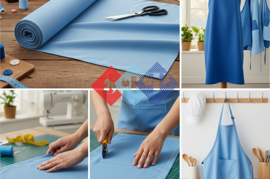 Vải Polyester Mỏng - Thích Hợp May Tạp Dề