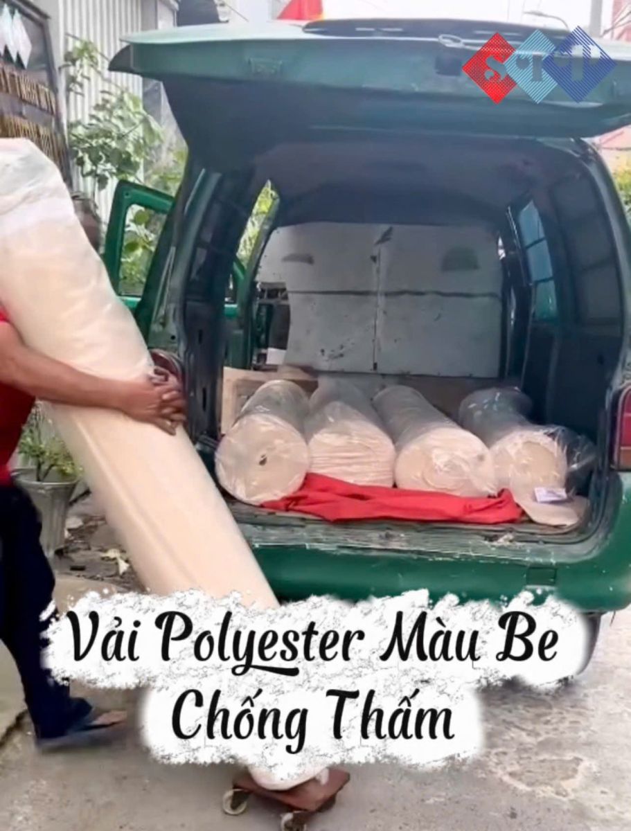 Giao Vải Polyester Màu Be Chống Thấm Toàn Quốc