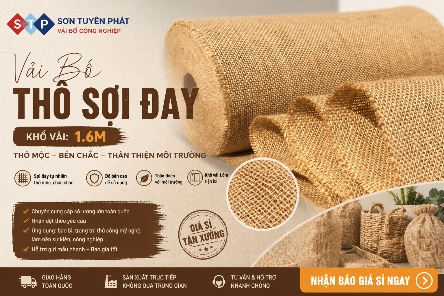 Vải Bố Thô Sợi Đay