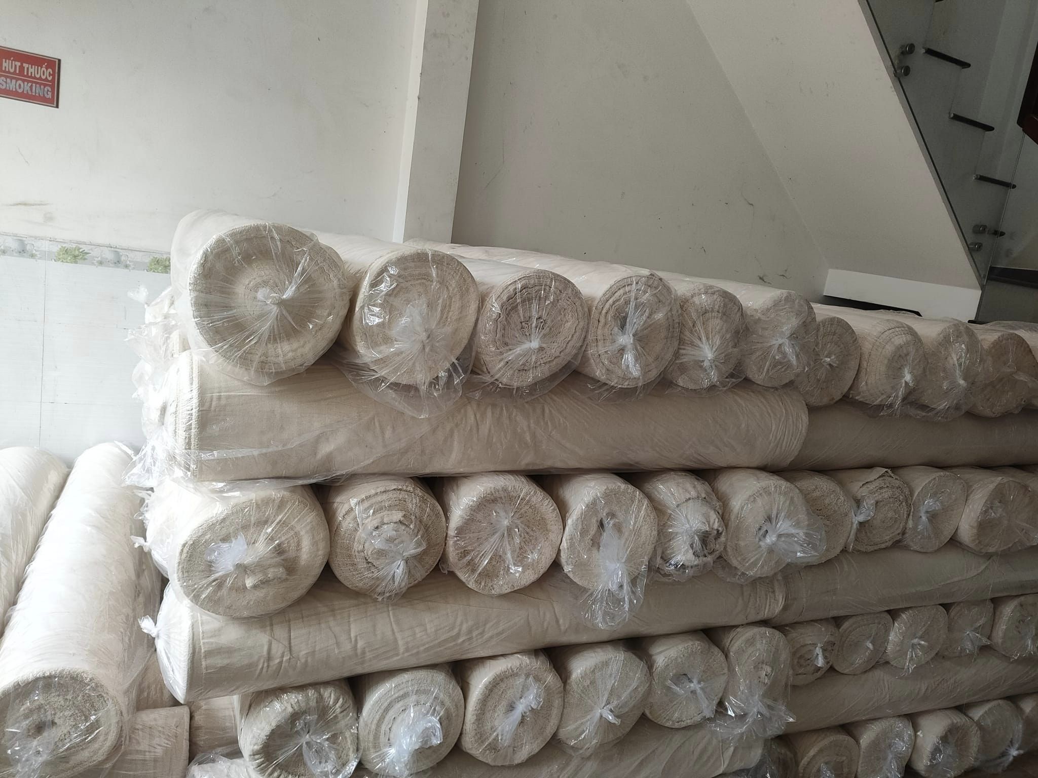 xưởng vải bố trắng